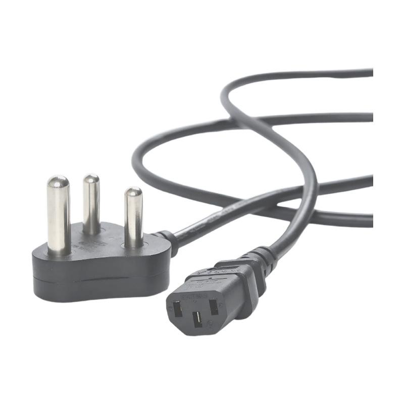 South Africa 3-Pin Plug Power Cord, 1.5m SABS-Certified 3x0.75/1.0/1.5 sq mm AC Cable