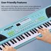 Btuty 61-Key Electronic Keyboard Piano 16 Tones 10 Rhythms 8 Percussions 6 Demo Songs Dual Speakers Recording and Chord Functions for Beginners