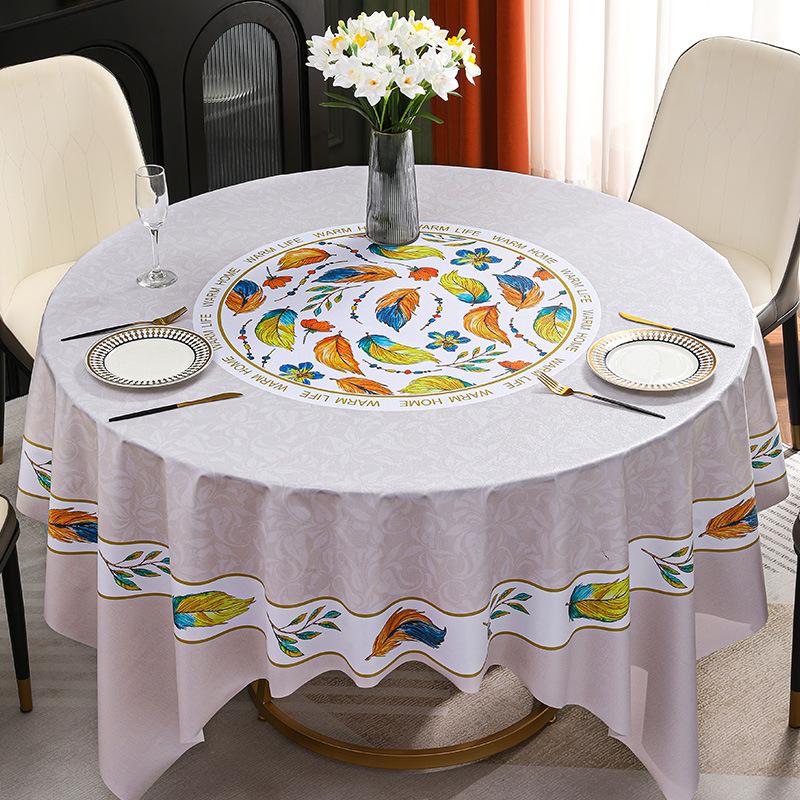 Household Baxian Table Tablecloth Waterproof, Oil-Proof, Anti-Scalding And Leave-In Tablecloth Atmosphere Coffee Table Cloth Dining Table Cloth Pvc