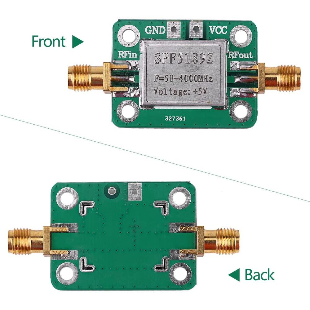 JMT SPF5189 LNA 50-4000MHz RF Amplificatore di segnale a banda larga a basso rumore 0,6 dB/20 dB Guadagno Modulo ricevitore di segnale RF Scheda di schermatura (4000 MHz)