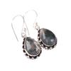 Natural Moss Agate Gemstone 925 Sterling Silver Jewelry Handmade Earrings 1.41" EE-97-33