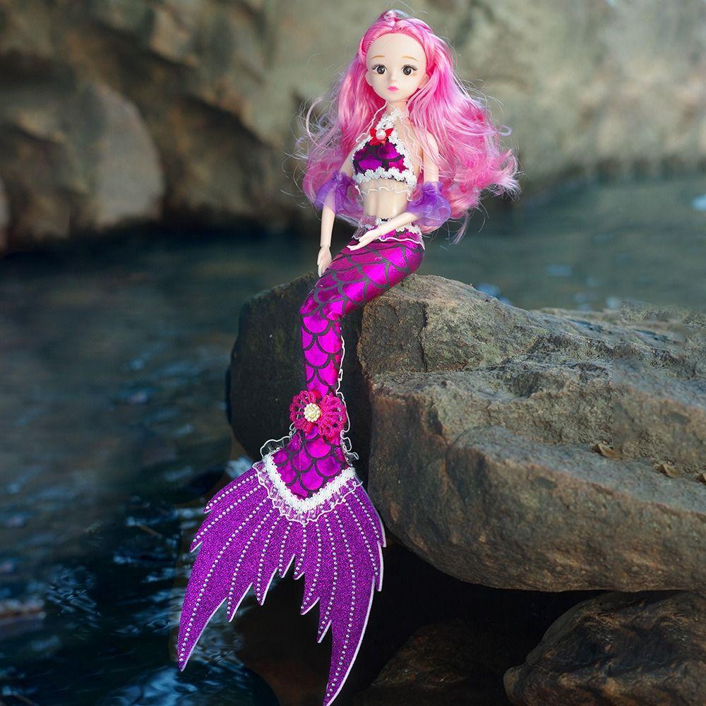 Colorful 45cm Mermaid Doll 11 Movable Joints Bjd Doll Set (with Lights and Music)