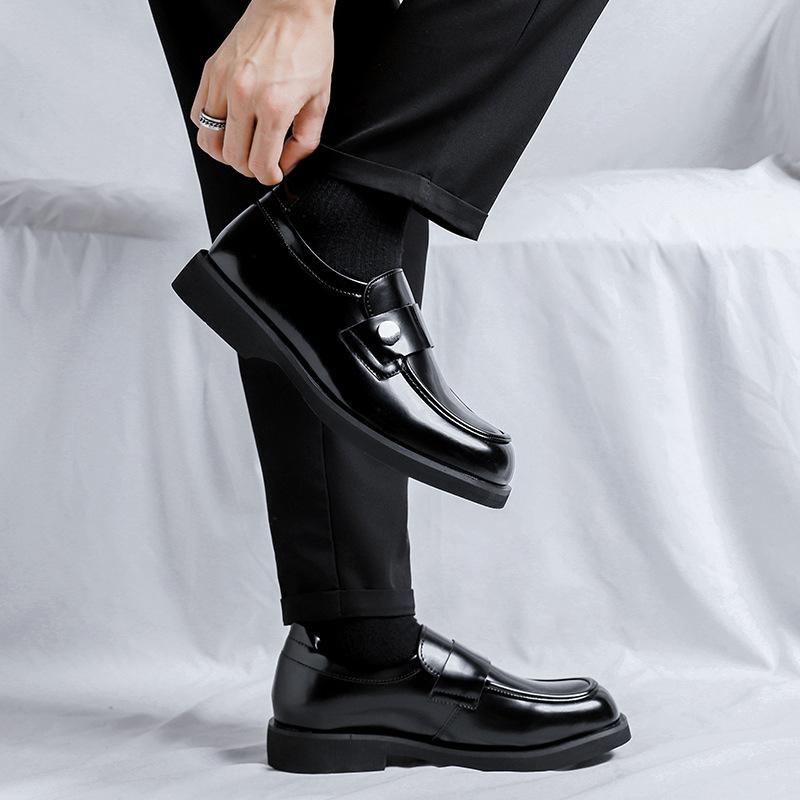 Small leather shoes men's design sense niche spring and autumn flat-soled single shoes lazy one pedal