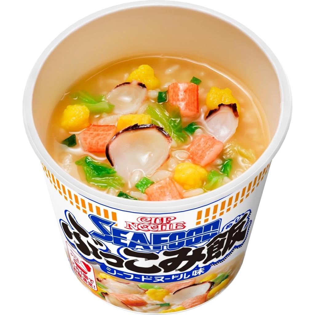 Nissin Cup Noodles Bukkomi Rice Seafood Instant 94g X 6 Packs Noodles, Rice,
