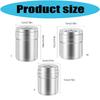 3Pieces Nonrust Steel Spices Storage Bottles Keep Spices Freshness Different Size Fashion Look Simple Maintenance for Home