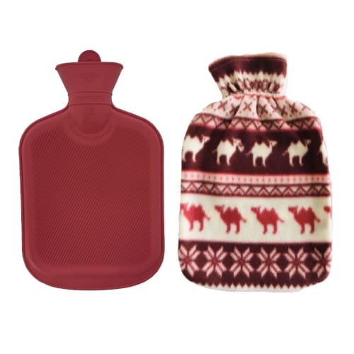 Onoue Seisakusho (ONOE) MY-7301 Rubber Hot Water Bottle, 1.6L with Cover, Camping, Disaster Preparedness Supplies, Home Use, Water-Refillable, Urethan