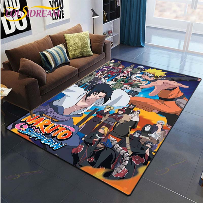 Cartoon Anime Naruto Obývací pokoj Koberec postava Ložnice Podložky na podlahu Dětská hra Koberec Kuchyňka Koupelna Protiskluzová podložka