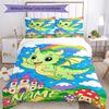 3pcs Custom Name Dinosaur Bedding Set Duvet Cover Closure Includes 1 Duvet Cover & 2 Pillowcases, Soft and Comfortable for All Seasons.
