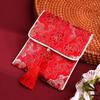 Festive Red Envelope Jewelry Bag with Tassel and 'Fu' Character - Wedding Gift or Coin Purse