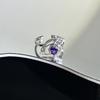 Hot Selling Classic Purple Stainless Steel Rings for  Women's Exquisite Advanced Sense Light Luxury Sweet Cool Niche