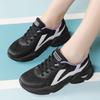 Fashion Leisure Sports Womens Single Shoes 2025 New Color Blocking Thick Soled Flat Vulcanized Running Shoes Platform Sneakers