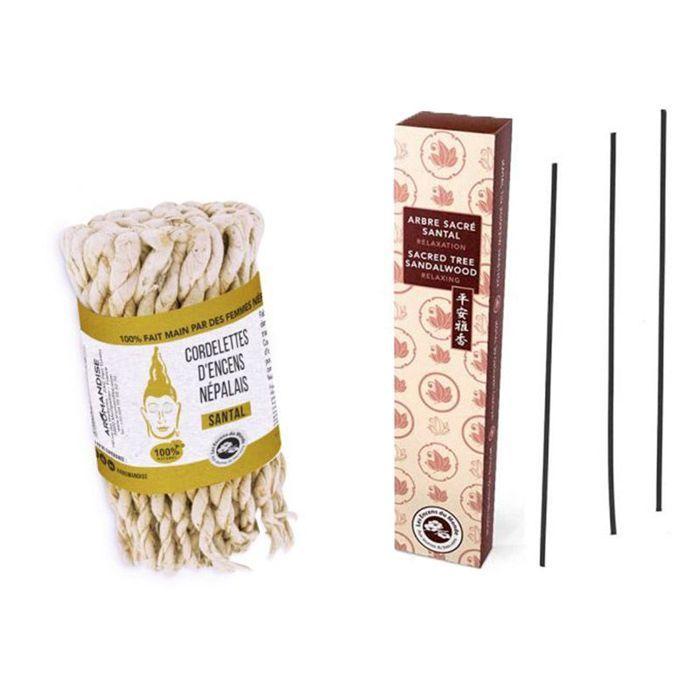 Nepalese Sandalwood Incense Strings + 40 Sacred Sandalwood Tree Incense Sticks
