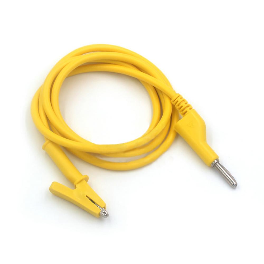 1piece 4mm Stackable Banana Plug To Crocodile Alligator Clips Flexible Cable for Multimeter Electrical Testing