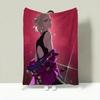 Anime Y-Yuri on Ice Throw Lightweight 240g Flannel Blanket Soft Skin-friendly for Summer Cooling
