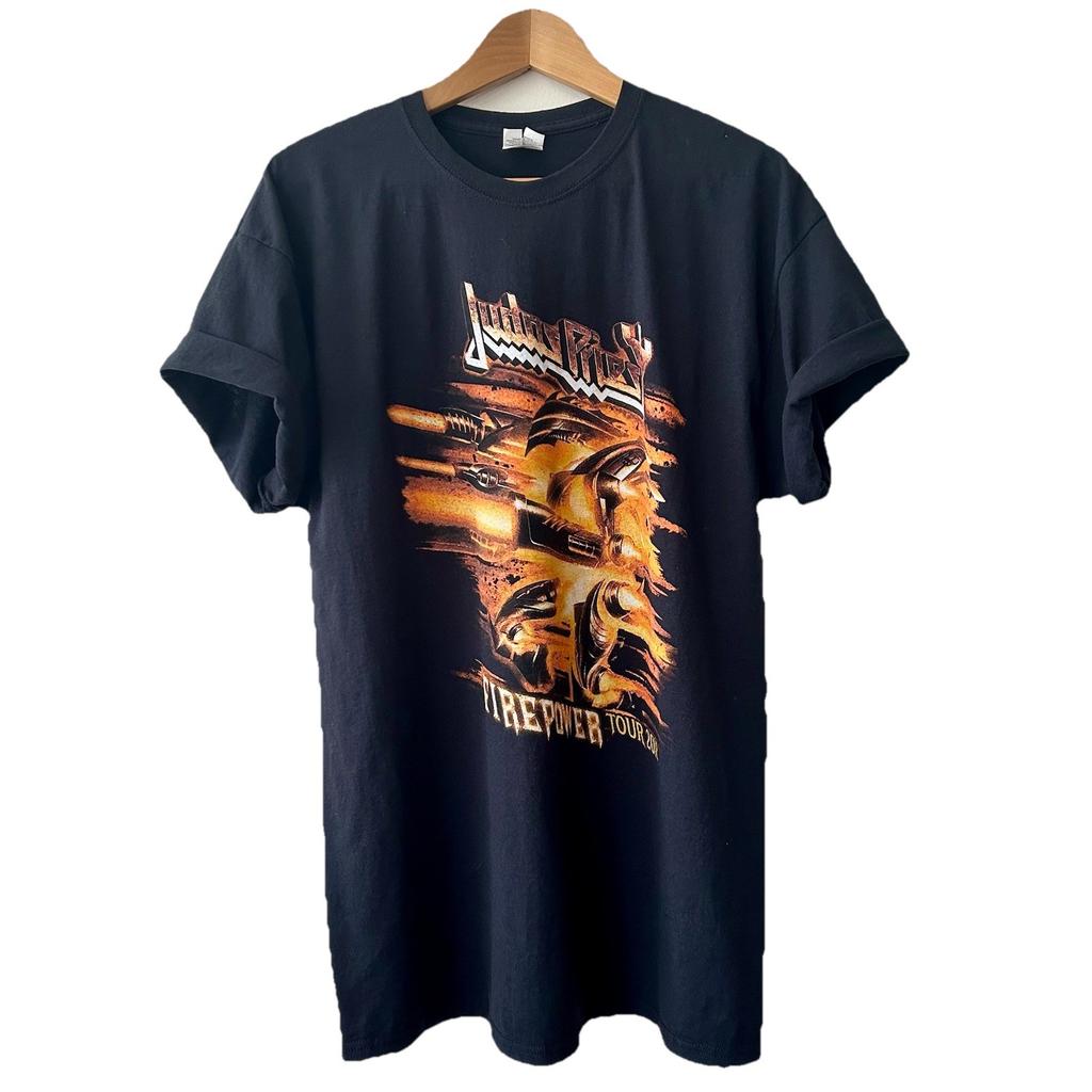 Judas Priest Firepower Tour 2018 Tričko Poly Bavlna Černá Pánské Unisex Velikost XL