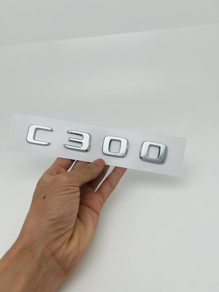 3D ABS Black C63 C43 C180 C220d C300 Logo Letters 4MATIC Badge Car Rear Star Sticker AMG Emblem For Mercedes Benz W205 C205 W206