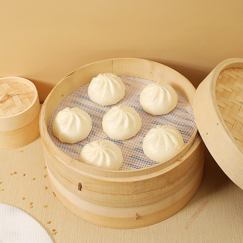 Round Silicone Steamer Mat and Cloth for Steaming Buns and Mantou