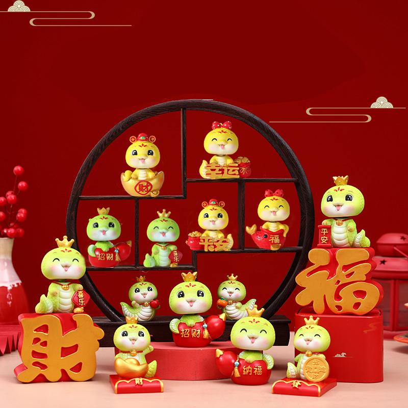 Chinese New Year  Ornament Snake Statue Ornament Lunar New Year Gift Decoration Desk Accessories Chinese Zodiac Decoration