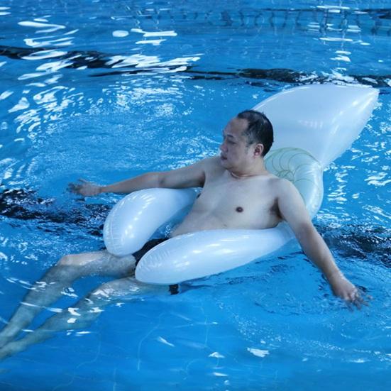 Schwimmender Stuhl Muschelform Aufblasbarer Pool-Schwimmkörper Leicht Tragbar Einfach aufzublasen Outdoor Wasser-Schwimmstuhl
