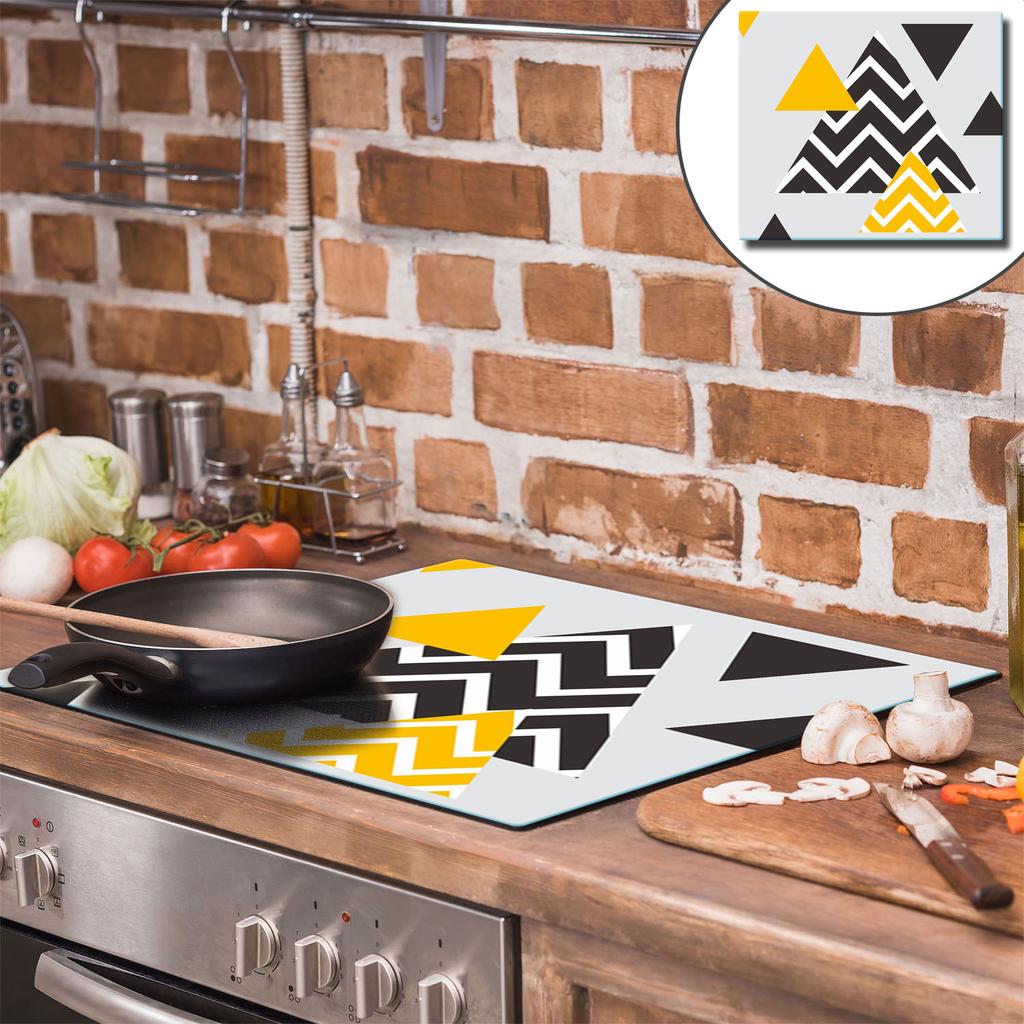 GLASS PROTECTIVE PLATE FOR STOVE 60x52 PATTERNS