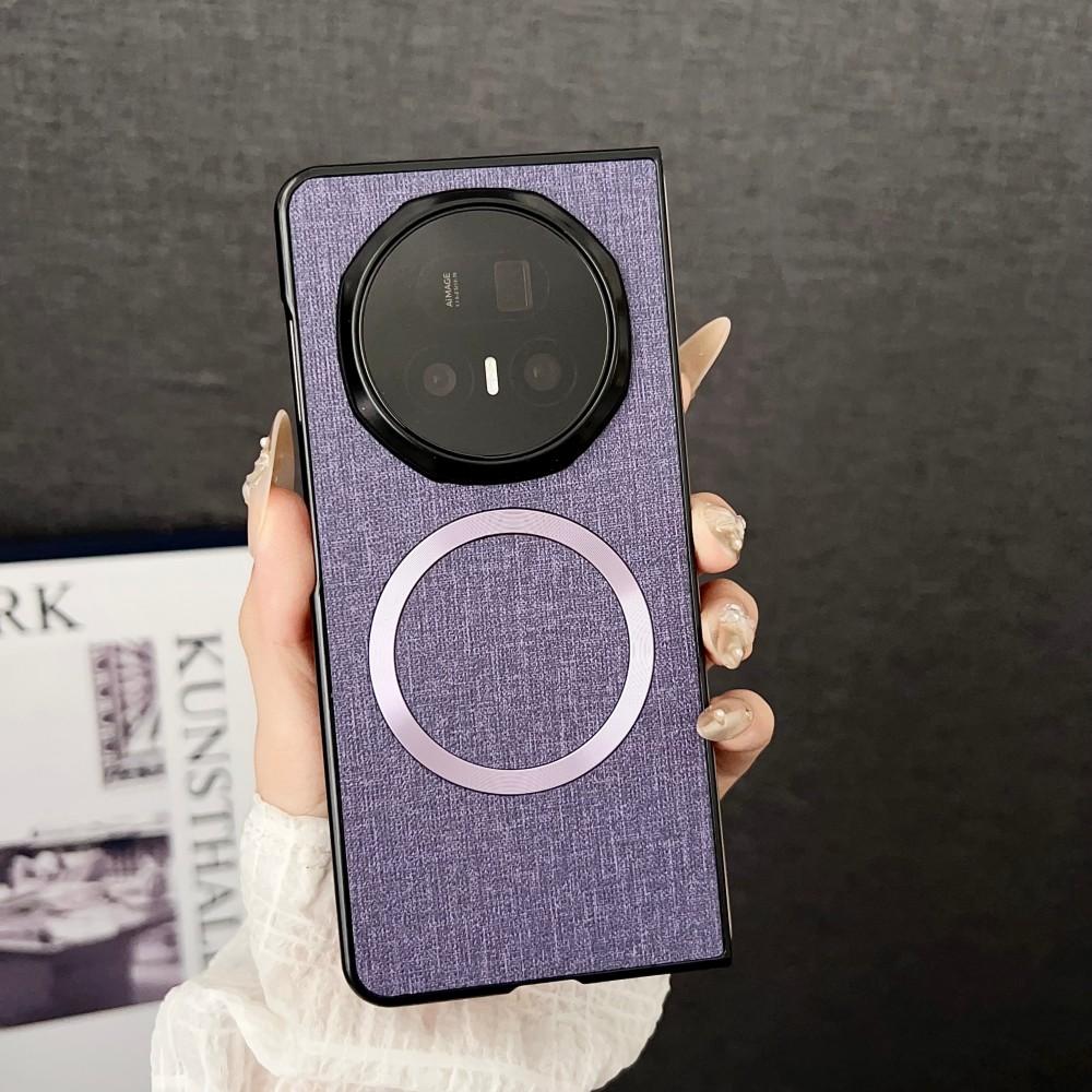 For Huawei Honor Magic V5 Case Luxury PU Cloth Magnetic Wireless Charging Protective Back Cover Case For Magic V5 V3 V 5 Shell