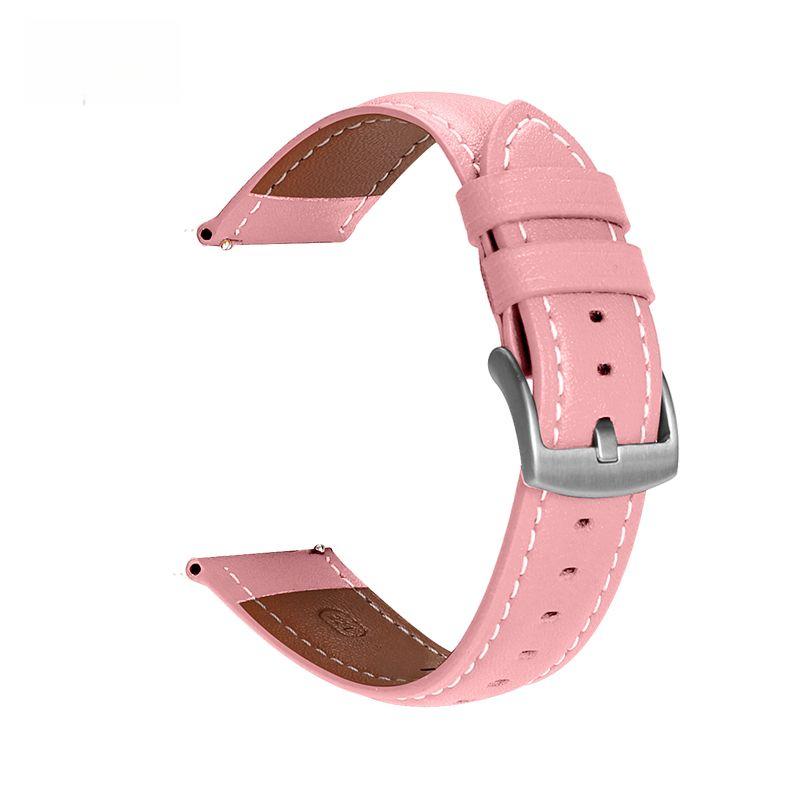 

20 мм 22 мм шкіряний ремінець для годинника Ремінець для годинника – м’який міцний водонепроникний для годинника Samsung Galaxy Watch Huawei Watch Xiaomi Watch Garmin Watch Amazfit Watch Samsung Watch 6/5/4 рожевий