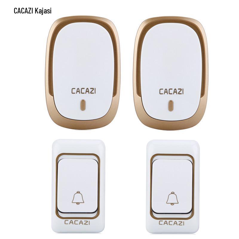 Battery-Powered Wireless Waterproof Doorbell: No Plug Required золотой