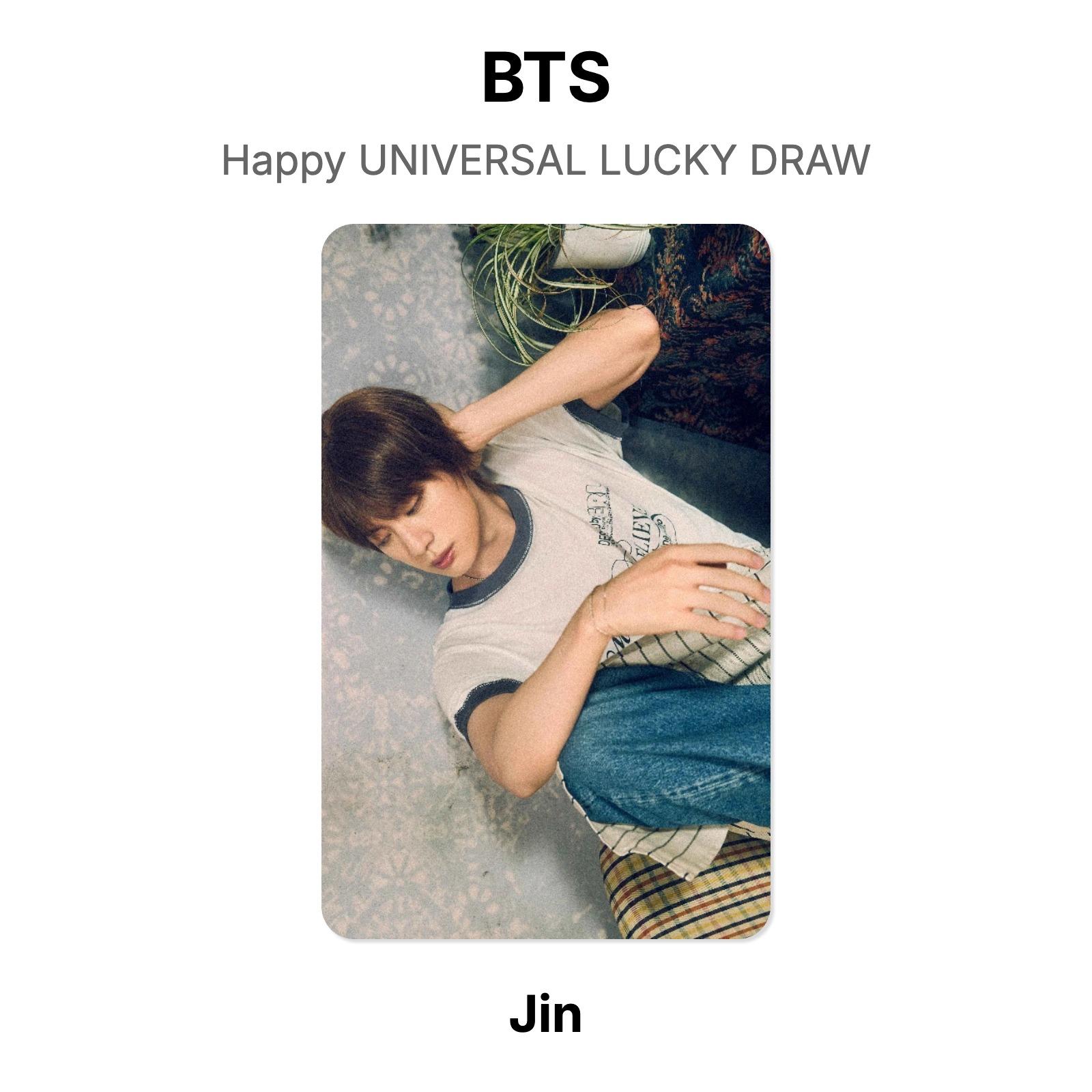 BTS Happy UNIVERSAL LUCKY DRAW Official Photocard Jin 02