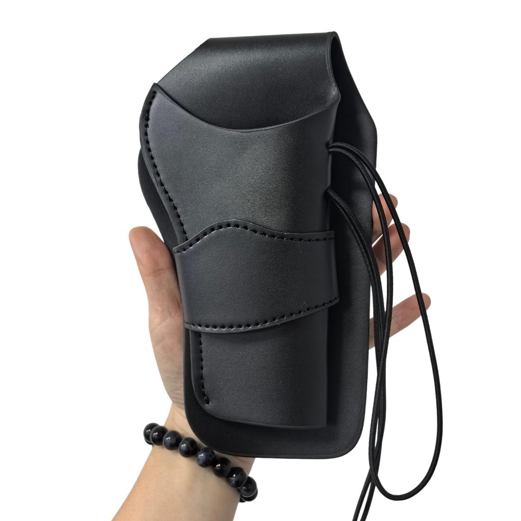Western Style Revolver Holster Retro Cowhide Look PU Leather Waist Gun Holder for Cowboy Costume Reenactment Prop Display Only