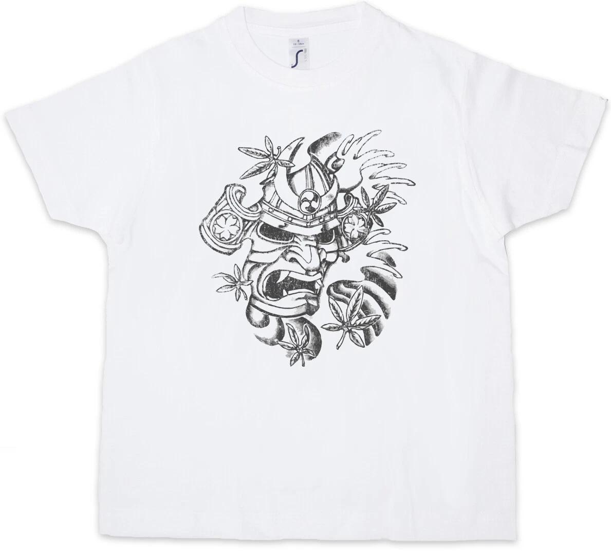 SAMURAI VI Kids Boys T-Shirt Ninja Shogun Warrior Sword Armor Helmet Honor- 140