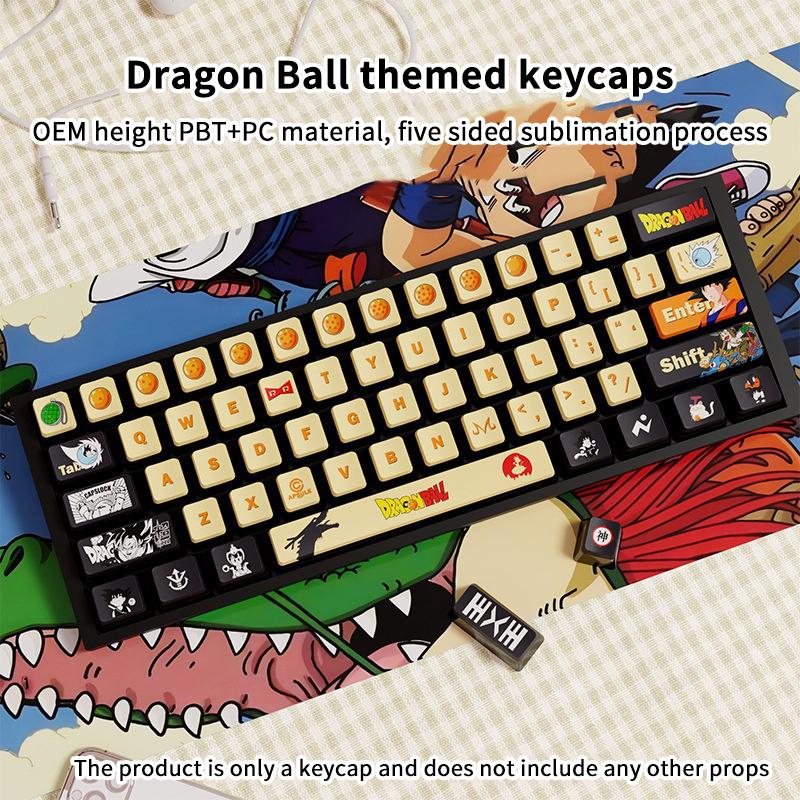 

Мультяшный Dragon Ball 121 клавиша Игровая клавиатура Колпачок клавиши Cherry Pbt Dye Sub Pudding Колпачок клавиши для механической клавиатуры с переключателями Mx