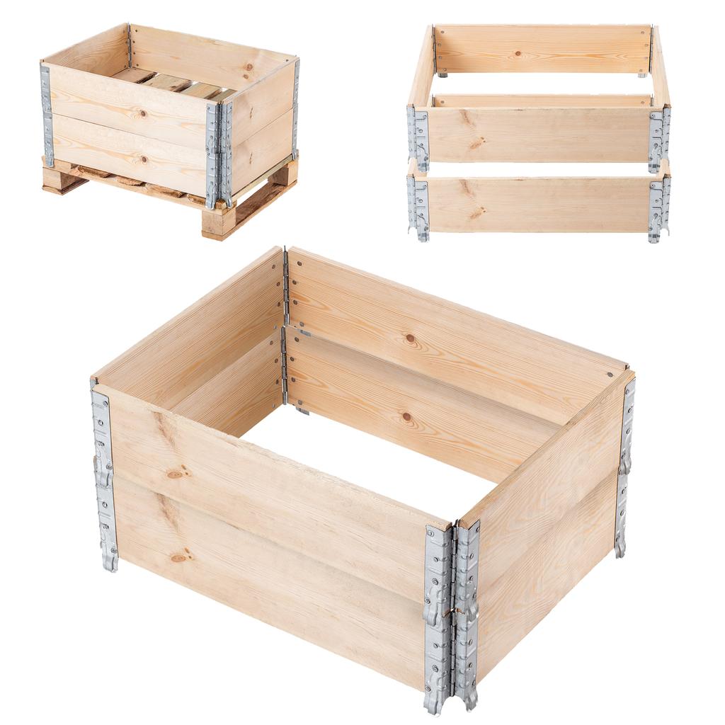 KADAX Extensie Palet Din Lemn 60x80cm Pachet Container Palet Pachet 2buc