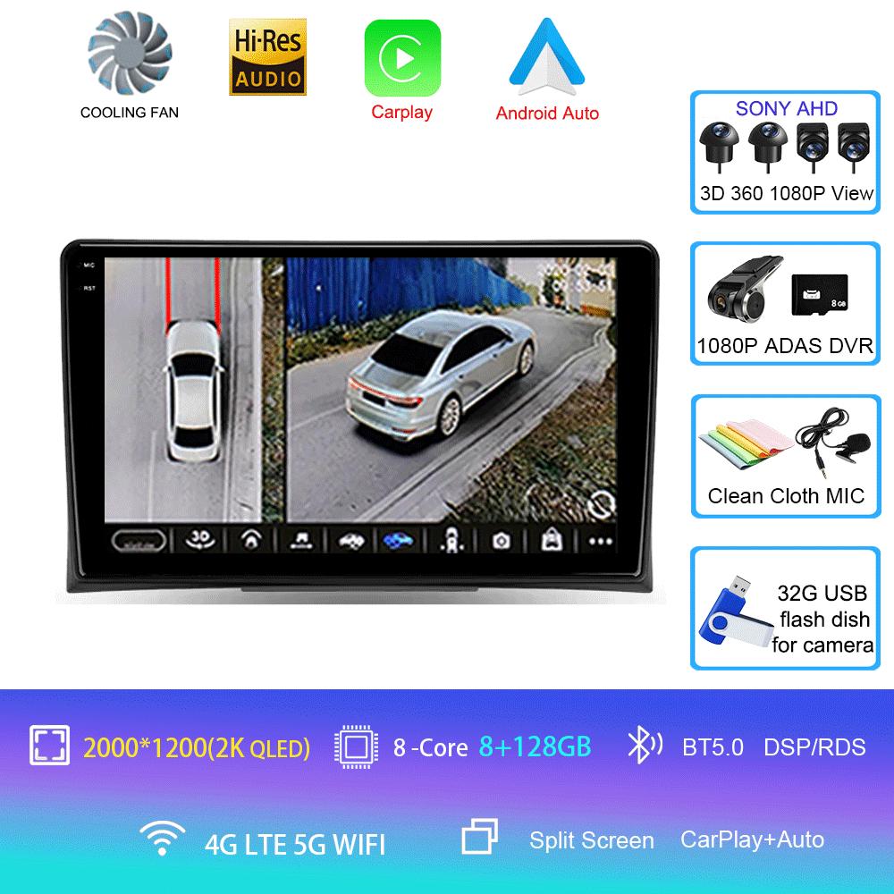 Autoradio Android 14 Carplay Auto Für Volkswagen Multivan T5 2003 - 2015 Multimedia Video Player GPS Navigation Stereo Head Unit
