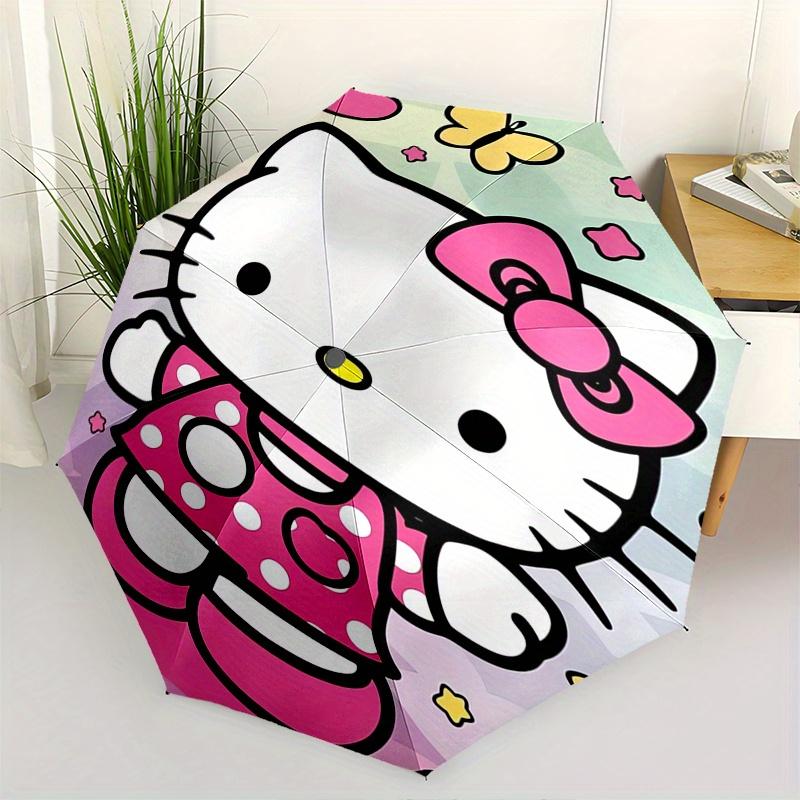 

Hello Kitty,Polka Dot Dress Automatic Folding Umbrella-Simple 8-Rib Design, Bright Cartoon Pattern, Durable Iron Frame, Suitable For Travel,
