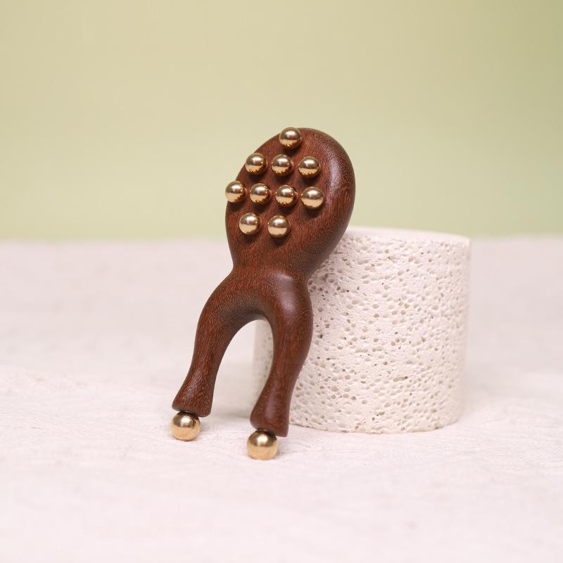 Sandalwood Green Frog Gua Sha Stick for Face and Eye Massage