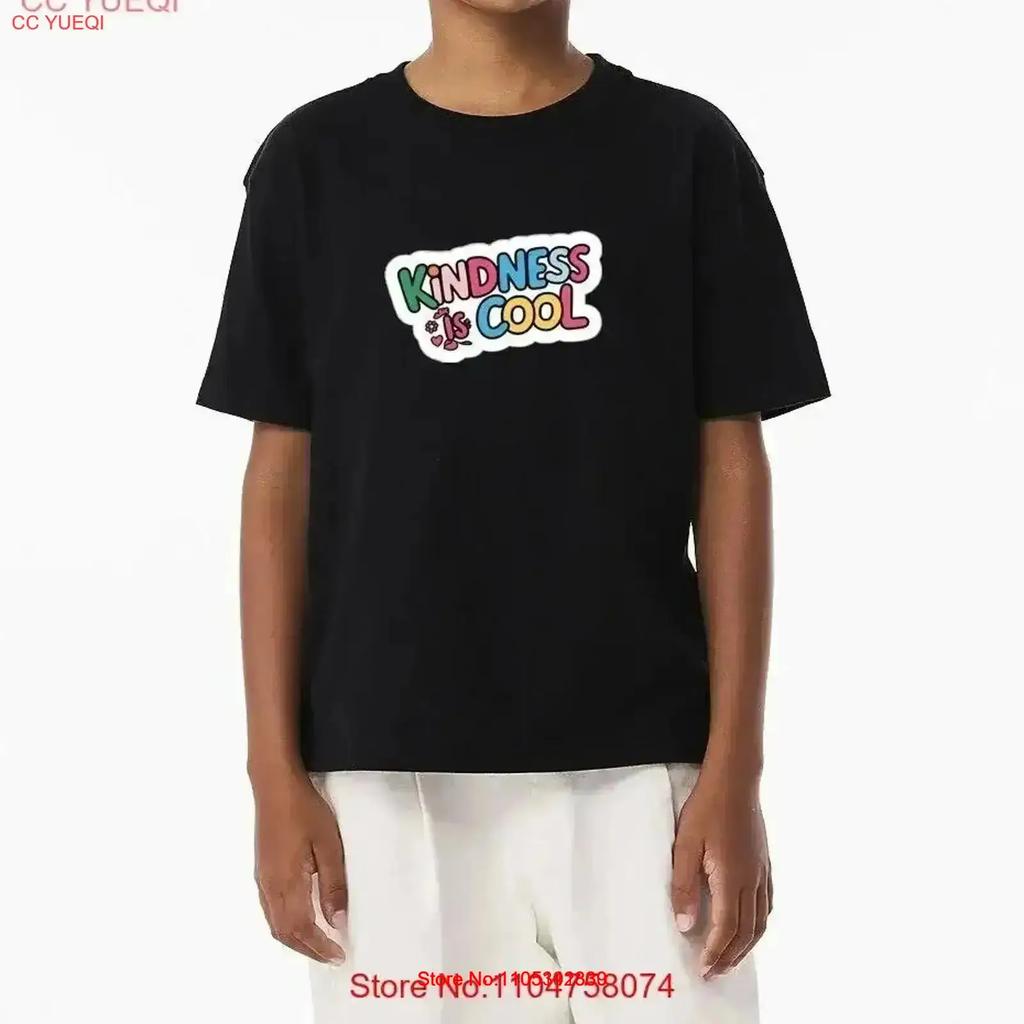 Unisexs Black T Shirt With Kindness Is Cool Inspirational Message Vintage Versatile Casual Top For Everyday Wear Vintage