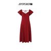 JOY SPEAKER 2025 Summer Elegant Square Neck Sleeveless A-line Midi Dress