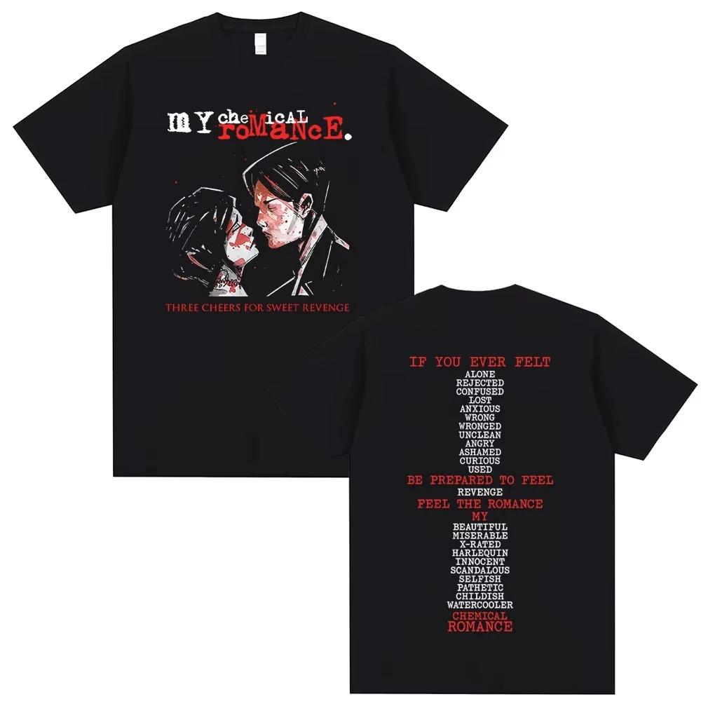

Famous My Chemical Romance Band T-shirts Three Cheers for Sweet Revenge Hip Men Women Oversized Emo Retro Tshirt S