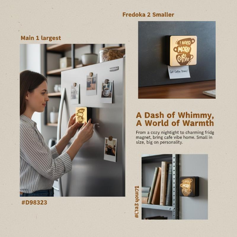 Cartoon Cat Japanese Creative Mini Magnetic Luminous Lightbox Fridge Magnet Tourism Souvenir For Home Decoration Gift