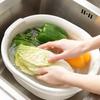 JINGRUIXIANG Plastic Kitchen Drain Basket and Wash Basin Set