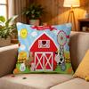 Cartoon Farm Animal Theme Cushion Cover Inches Farmhouse Decor Home Throw Pillow Covers for Couch Decorations