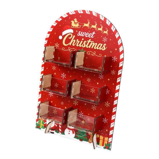 Clear Drawer Storage for Sweets Christmas Tree Wooden Candy Display Stand, Acrylic Organizer Tiered Holiday Treat Holder Party Dessert Table, Holder