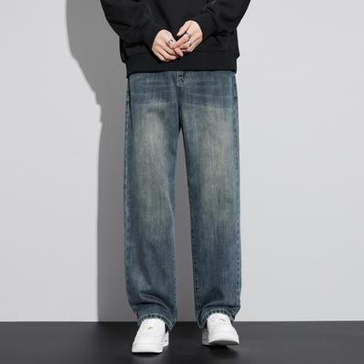 Spring and Summer New Jeans Wide-leg Pants Drape Men's Loose and Versatile Straight-leg Pants Show Height Casual Trousers Wholesale