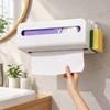 Self‑adhesive Wall Mounted Paper Towel Holder No Drilling Refrigerator Tissue Organizer  Kitchen