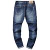 2024 Men'S Perforated Embroidery Slim Fit Elastic Small Straight Leg Jeans Men'S Paint Spray Paint Adhesive Cloth Pants