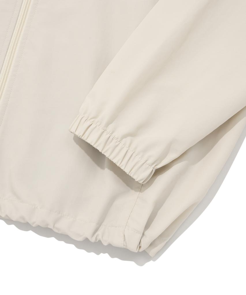 Physical Department Color Block Mesh Hoodie Track Jacket Ivory