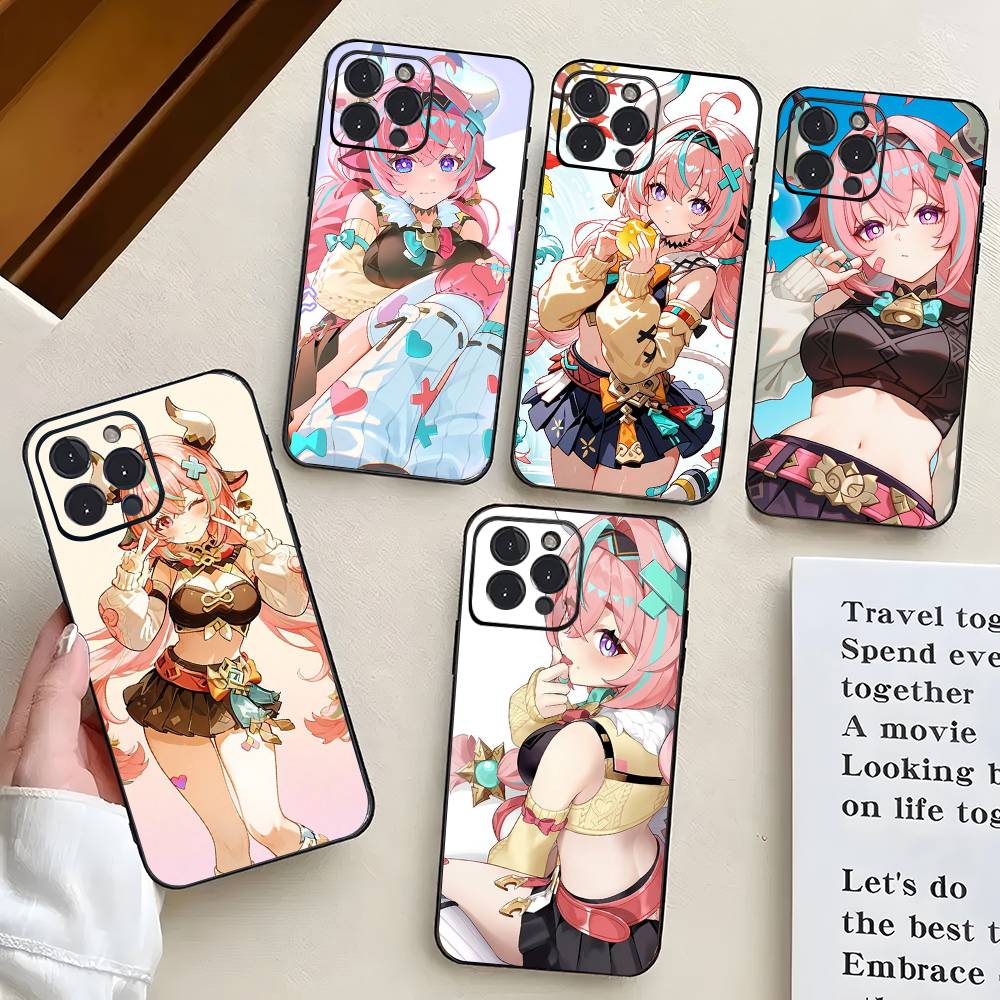 Varesa Anime Game Genshin Impact Phone Case For IPhone 17 Air 16 15 14 13 Pro Max 11 12 Black Silicone Cover