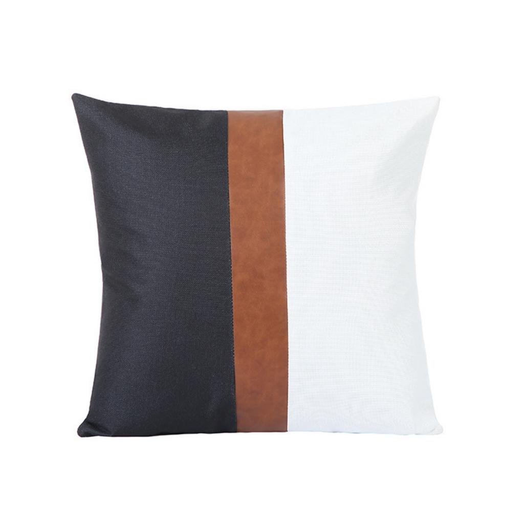 PU Leather Luxury Pillow Case 45*45 Pillowcase Patchwork Pillow Cover Decorative Pillows for Sofa Couch Cushion Cover Home Decor