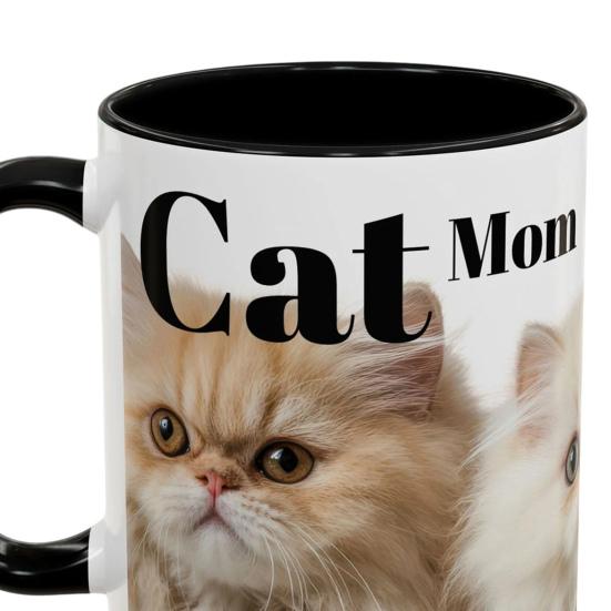 1/2Pcs Coffee Cup Large Capacity Ceramic Mug Food-Grade Lightweight Dishwasher Microwave Safe Cat Mom Themed Mug