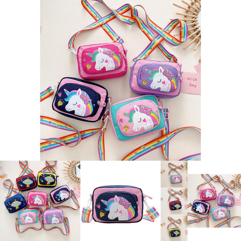 Adorable Cartoon Kids Shoulder Bag Breathable Durable Oxford Cloth Cute Accessory